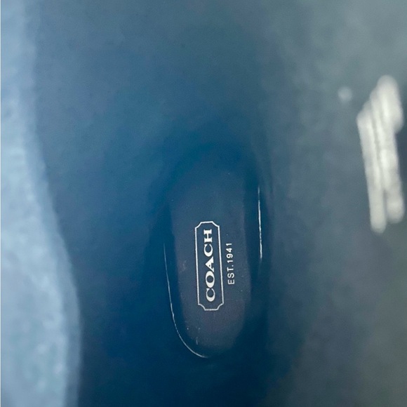 COACH “Periwinkle” Geometric Rain Boots Black Multi Size 10 - Picture 2 of 6